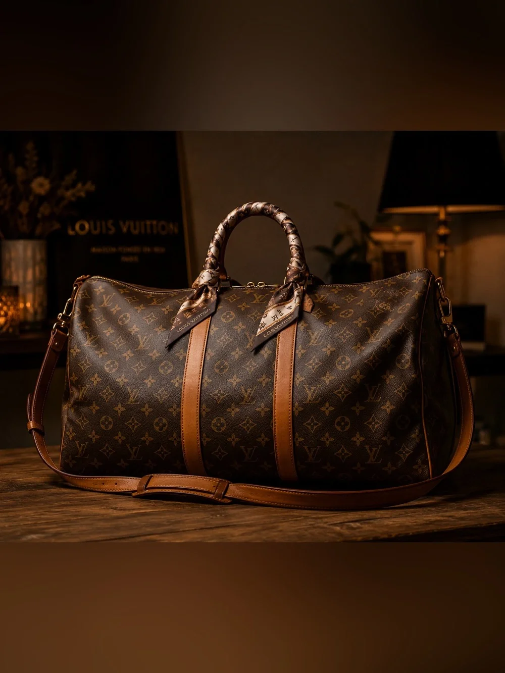 Louis Vuitton Monogram Keepall Bandoulière Duffle Bag 👜 Vintage Travel LV - Picture 2 of 7